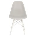 D2.DESIGN Krzesło P016W PP tworzywo szary light grey/white podstawa biały drewno bukowe D2.DESIGN Krzesło P016W PP tworzywo szary light grey/white podstawa biały drewno bukowe
