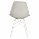 D2.DESIGN Krzesło P016W PP tworzywo szary light grey/white podstawa biały drewno bukowe