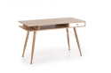 HALMAR B34 biurko dąb sonoma-biały MDF laminowany stal malowana proszkowo 120x60 półki szuflada HALMAR B34 biurko dąb sonoma-biały MDF laminowany stal malowana proszkowo 120x60 półki szuflada