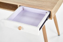 HALMAR B34 biurko dąb sonoma-biały MDF laminowany stal malowana proszkowo 120x60 półki szuflada