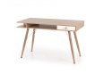 HALMAR B34 biurko dąb sonoma-biały MDF laminowany stal malowana proszkowo 120x60 półki szuflada HALMAR B34 biurko dąb sonoma-biały MDF laminowany stal malowana proszkowo 120x60 półki szuflada