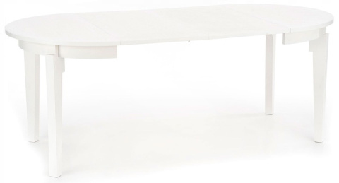Halmar SORBUS stół rozkładany100-200x100 blat MDF okleina naturalna dębowa - biały, nogi drewno lite bukowe - białe Halmar SORBUS stół rozkładany100-200x100 blat MDF okleina naturalna dębowa - biały, nogi drewno lite bukowe - białe