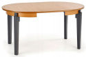 STÓŁ OKRĄGŁY ROZKŁADANY SORBUS 100-200x100 Halmar blat MDF okleina dębowa- DĄB MIODOWY NOGI drewno lite bukowe - GRAFITOWE STÓŁ OKRĄGŁY ROZKŁADANY SORBUS 100-200x100 Halmar blat MDF okleina dębowa- DĄB MIODOWY NOGI drewno lite bukowe - GRAFITOWE