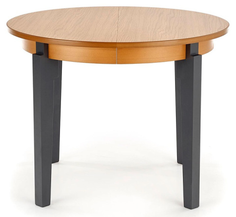 STÓŁ OKRĄGŁY ROZKŁADANY SORBUS 100-200x100 Halmar blat MDF okleina dębowa- DĄB MIODOWY NOGI drewno lite bukowe - GRAFITOWE STÓŁ OKRĄGŁY ROZKŁADANY SORBUS 100-200x100 Halmar blat MDF okleina dębowa- DĄB MIODOWY NOGI drewno lite bukowe - GRAFITOWE