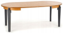STÓŁ OKRĄGŁY ROZKŁADANY SORBUS 100-200x100 Halmar blat MDF okleina dębowa- DĄB MIODOWY NOGI drewno lite bukowe - GRAFITOWE STÓŁ OKRĄGŁY ROZKŁADANY SORBUS 100-200x100 Halmar blat MDF okleina dębowa- DĄB MIODOWY NOGI drewno lite bukowe - GRAFITOWE