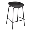 Intesi Hoker Stołek barowy Grego czarny 65 cm wyprofilowane siedzisko tworzywo PP podstawa metalowa podpórka na nogi Intesi Hoker Stołek barowy Grego czarny 65 cm wyprofilowane siedzisko tworzywo PP podstawa metalowa podpórka na nogi