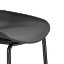 Intesi Hoker Stołek barowy Grego czarny 65 cm wyprofilowane siedzisko tworzywo PP podstawa metalowa podpórka na nogi Intesi Hoker Stołek barowy Grego czarny 65 cm wyprofilowane siedzisko tworzywo PP podstawa metalowa podpórka na nogi