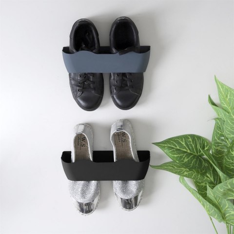 Intesi Uchwyt na buty Organizer Półka szary tworzywo na jedną parę butów do zamontowanie na ścianie lub wewnątrz szafki Intesi Uchwyt na buty Organizer Półka szary tworzywo na jedną parę butów do zamontowanie na ścianie lub wewnątrz szafki