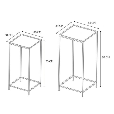 Intesi Zestaw 2 stolików/ kwietników Rosa Marble Intesi Zestaw 2 stolików/ kwietników Rosa Marble