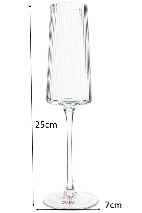 Kare Design KARE kieliszek do szampana RIFLE 215 ml transparentny szklany Kare Design KARE kieliszek do szampana RIFLE 215 ml transparentny szklany