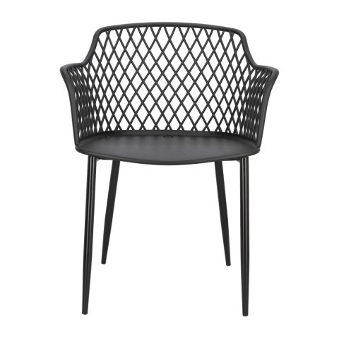 Simplet Krzesło Alva Arm black czarne siedzisko tworzywo podstawa metal malowany proszkowo z podłokietnikami Simplet Krzesło Alva Arm black czarne siedzisko tworzywo podstawa metal malowany proszkowo z podłokietnikami