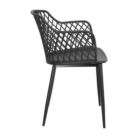 Simplet Krzesło Alva Arm black czarne siedzisko tworzywo podstawa metal malowany proszkowo z podłokietnikami Simplet Krzesło Alva Arm black czarne siedzisko tworzywo podstawa metal malowany proszkowo z podłokietnikami