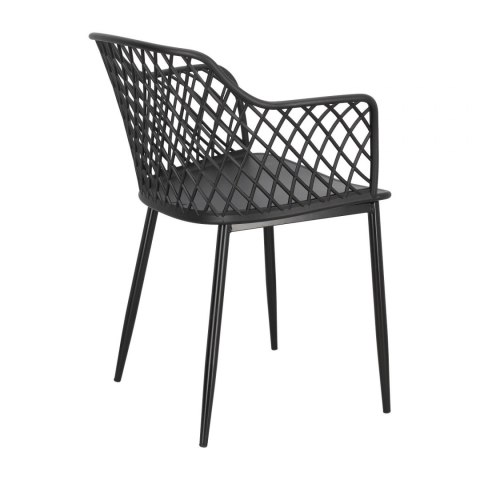 Simplet Krzesło Alva Arm black czarne siedzisko tworzywo podstawa metal malowany proszkowo z podłokietnikami Simplet Krzesło Alva Arm black czarne siedzisko tworzywo podstawa metal malowany proszkowo z podłokietnikami