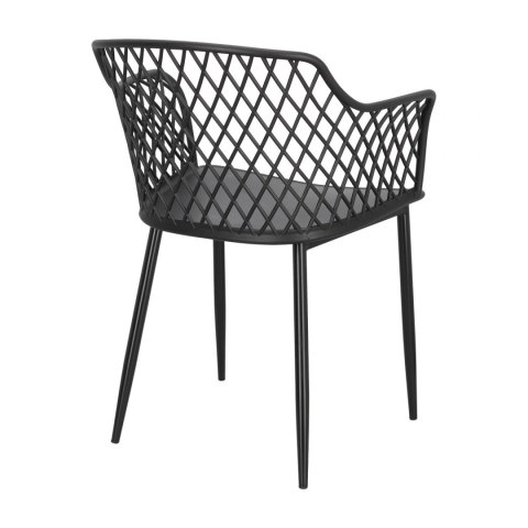 Simplet Krzesło Alva Arm black czarne siedzisko tworzywo podstawa metal malowany proszkowo z podłokietnikami Simplet Krzesło Alva Arm black czarne siedzisko tworzywo podstawa metal malowany proszkowo z podłokietnikami