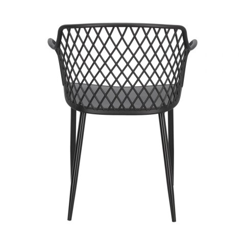 Simplet Krzesło Alva Arm black czarne siedzisko tworzywo podstawa metal malowany proszkowo z podłokietnikami Simplet Krzesło Alva Arm black czarne siedzisko tworzywo podstawa metal malowany proszkowo z podłokietnikami
