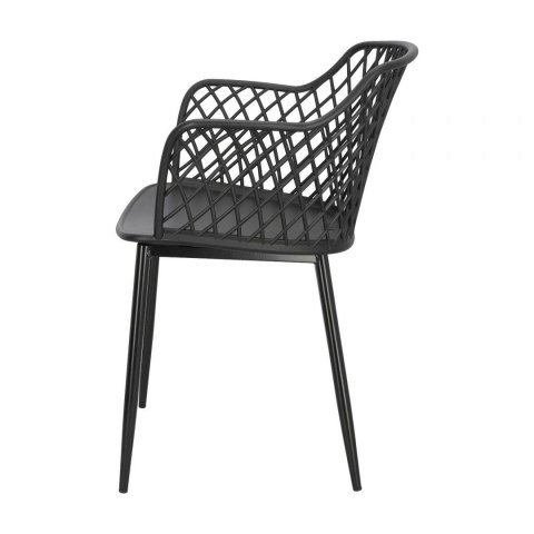 Simplet Krzesło Alva Arm black czarne siedzisko tworzywo podstawa metal malowany proszkowo z podłokietnikami Simplet Krzesło Alva Arm black czarne siedzisko tworzywo podstawa metal malowany proszkowo z podłokietnikami