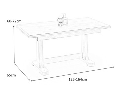 ŁAWOSTÓŁ ROZKŁADANY TYMON 2 HALMAR DĄB CRAFT - REGULOWANA WYSOKOŚĆ - blat MDF laminowany nogi drewno bukowe - rozkładana ława