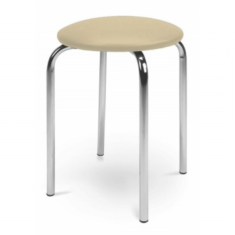 HALMAR TABORET STOŁEK CHICO stal chromowana siedzisko tworzywo PVC kolor kremowy V18 HALMAR TABORET STOŁEK CHICO stal chromowana siedzisko tworzywo PVC kolor kremowy V18
