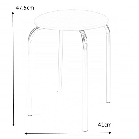 HALMAR stołek taboret CHICO stal chromowana siedzisko tworzywo PVC jasny brąz V49 HALMAR stołek taboret CHICO stal chromowana siedzisko tworzywo PVC jasny brąz V49