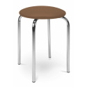 HALMAR stołek taboret CHICO stal chromowana siedzisko tworzywo PVC jasny brąz V49 HALMAR stołek taboret CHICO stal chromowana siedzisko tworzywo PVC jasny brąz V49