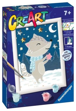 CreArt CreArt Malowanie Po Numerach Dla Dzieci Borsuk Nocą