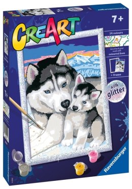 CreArt CreArt Malowanie Po Numerach Dla Dzieci Piesek Husky