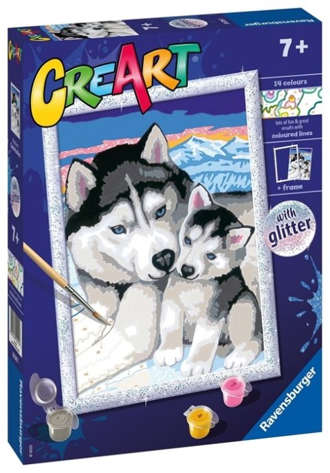 CreArt CreArt Malowanie Po Numerach Dla Dzieci Piesek Husky