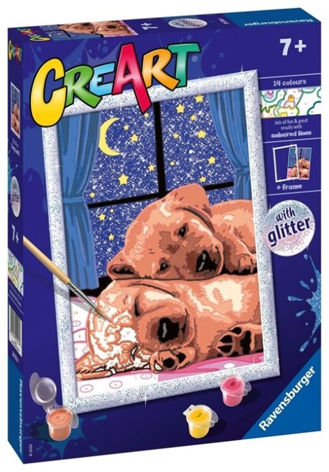 CreArt CreArt Malowanie Po Numerach Dla Dzieci Śpiące Pieski CreArt CreArt Malowanie Po Numerach Dla Dzieci Śpiące Pieski