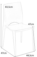 D2.DESIGN Krzesło Bee czarne tworzywo PP można sztaplować lekkie i uniwersalne D2.DESIGN Krzesło Bee czarne tworzywo PP można sztaplować lekkie i uniwersalne