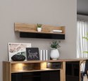 Forte ELATHA FRTB01-M550 Półka wisząca Dąb Catania / Czarny Forte ELATHA FRTB01-M550 Półka wisząca Dąb Catania / Czarny