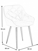 Forte KRZESŁA KR0146-MET-BLL68 Krzesło HAUROKO ŻÓŁTY Forte KRZESŁA KR0146-MET-BLL68 Krzesło HAUROKO ŻÓŁTY