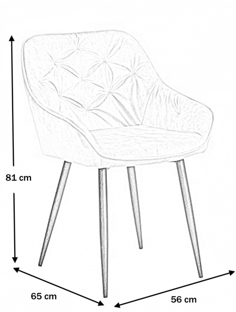 Forte KRZESŁA KR0146-MET-BLL68 Krzesło HAUROKO ŻÓŁTY Forte KRZESŁA KR0146-MET-BLL68 Krzesło HAUROKO ŻÓŁTY