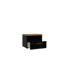 Forte TULUZA BLACK TUZK012-M548 Szafka nocna Forte TULUZA BLACK TUZK012-M548 Szafka nocna