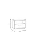 Forte TULUZA BLACK TUZK012-M548 Szafka nocna Forte TULUZA BLACK TUZK012-M548 Szafka nocna