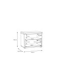 Forte TULUZA BLACK TUZK012-M548 Szafka nocna Forte TULUZA BLACK TUZK012-M548 Szafka nocna