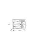 Forte TULUZA BLACK TUZK222B-M548 Komoda Forte TULUZA BLACK TUZK222B-M548 Komoda
