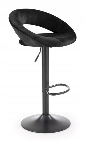 HALMAR hoker tapicerowany H102 velvet czarny stal malowana proszkowo regulowana wysokość do kuchni baru pubu HALMAR hoker tapicerowany H102 velvet czarny stal malowana proszkowo regulowana wysokość do kuchni baru pubu