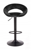 HALMAR hoker tapicerowany H102 velvet czarny stal malowana proszkowo regulowana wysokość do kuchni baru pubu HALMAR hoker tapicerowany H102 velvet czarny stal malowana proszkowo regulowana wysokość do kuchni baru pubu