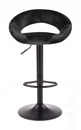 HALMAR hoker tapicerowany H102 velvet czarny stal malowana proszkowo regulowana wysokość do kuchni baru pubu HALMAR hoker tapicerowany H102 velvet czarny stal malowana proszkowo regulowana wysokość do kuchni baru pubu