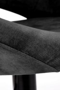 HALMAR hoker tapicerowany H102 velvet czarny stal malowana proszkowo regulowana wysokość do kuchni baru pubu HALMAR hoker tapicerowany H102 velvet czarny stal malowana proszkowo regulowana wysokość do kuchni baru pubu
