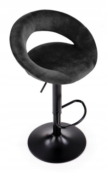 HALMAR hoker tapicerowany H102 velvet czarny stal malowana proszkowo regulowana wysokość do kuchni baru pubu HALMAR hoker tapicerowany H102 velvet czarny stal malowana proszkowo regulowana wysokość do kuchni baru pubu