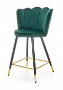HOKER KRZESŁO BAROWE H106 tapicerka VELVET CIEMNO ZIELONY podstawa STAL malowana proszkowo CZARNO ZŁOTA HALMAR HOKER KRZESŁO BAROWE H106 tapicerka VELVET CIEMNO ZIELONY podstawa STAL malowana proszkowo CZARNO ZŁOTA HALMAR