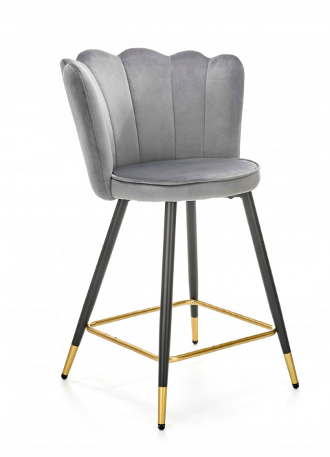 HALMAR hoker H106 tapicerka velvet popielaty podstawa stal malowana proszkowo czarno złoty HALMAR hoker H106 tapicerka velvet popielaty podstawa stal malowana proszkowo czarno złoty