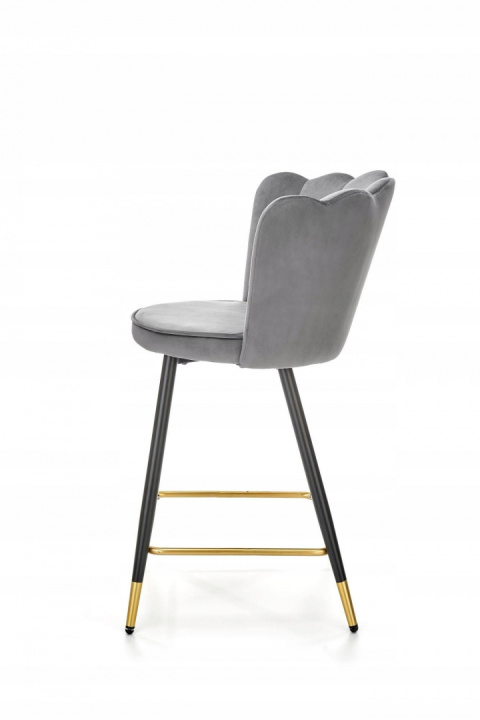 HALMAR hoker H106 tapicerka velvet popielaty podstawa stal malowana proszkowo czarno złoty HALMAR hoker H106 tapicerka velvet popielaty podstawa stal malowana proszkowo czarno złoty