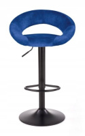 HALMAR HOKER H102 VELVET granatowy stal malowana proszkowo czarny regulacja wysokości HALMAR HOKER H102 VELVET granatowy stal malowana proszkowo czarny regulacja wysokości