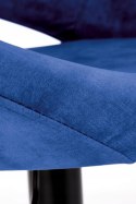 HALMAR HOKER H102 VELVET granatowy stal malowana proszkowo czarny regulacja wysokości HALMAR HOKER H102 VELVET granatowy stal malowana proszkowo czarny regulacja wysokości