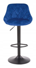 HOKER KRZESŁO BAROWE H101 REGULOWANA WYSOKOŚĆ tapicerowany VELVET GRANATOWY podstawa STAL malowana proszkowo CZARNY HALMAR HOKER KRZESŁO BAROWE H101 REGULOWANA WYSOKOŚĆ tapicerowany VELVET GRANATOWY podstawa STAL malowana proszkowo CZARNY HALMAR