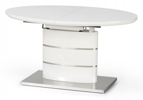 HALMAR stół owalny ASPEN rozkładany, biały 140-180x90 MDF lakierowany stal nierdzewna HALMAR stół owalny ASPEN rozkładany, biały 140-180x90 MDF lakierowany stal nierdzewna