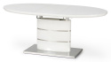 HALMAR stół owalny ASPEN rozkładany, biały 140-180x90 MDF lakierowany stal nierdzewna HALMAR stół owalny ASPEN rozkładany, biały 140-180x90 MDF lakierowany stal nierdzewna