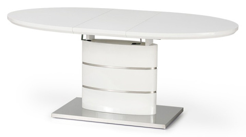 HALMAR stół owalny ASPEN rozkładany, biały 140-180x90 MDF lakierowany stal nierdzewna HALMAR stół owalny ASPEN rozkładany, biały 140-180x90 MDF lakierowany stal nierdzewna